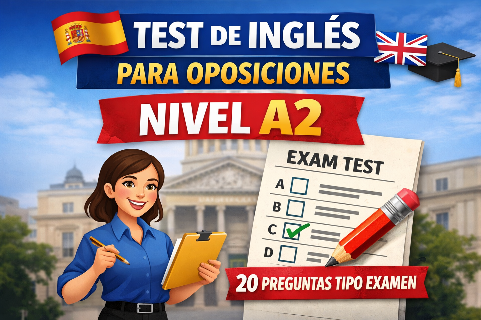 Test de Inglés A2 para Oposiciones – Evaluación Real Tipo Examen